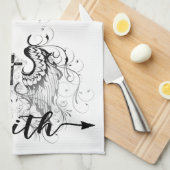 Geloof kruis  theedoek (Quarter Fold)