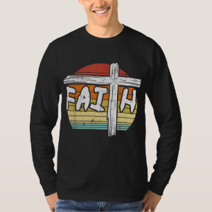 Geloof Kruis Zonsondergang Religieus God Jezus Chr T-shirt