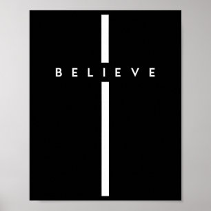 Geloof kruisgod Jezus Pasen Christelijk Religieus Poster
