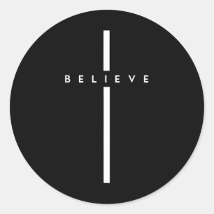 Geloof kruisgod Jezus Pasen Christelijk Religieus Ronde Sticker