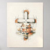 Geloof Kunst Creatie 'Ik en mijn huis zullen we di Poster (Voorkant)