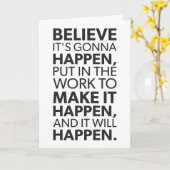 Geloof, laat het gebeuren - Gym, drukte, succes Kaart (Gele Bloem)