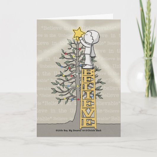 Geloof Ladder-kerstboom Feestdagen Kaart (Voorkant)