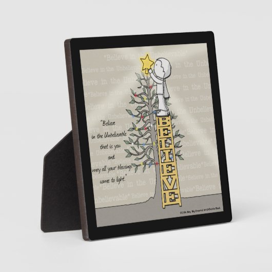 Geloof Ladder-kerstboom Fotoplaat (Voorkant)