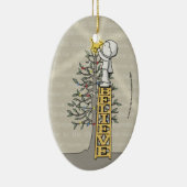 Geloof Ladder-kerstboom Keramisch Ornament (Rechts)