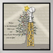 Geloof Ladder-kerstboom Poster (Voorkant)