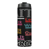 Geloof Leef Liefde Wandel Groei Thermosbeker (Voorkant)