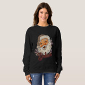 Geloof Leopard Santa Retro Santa Trui (Voorkant volledig)