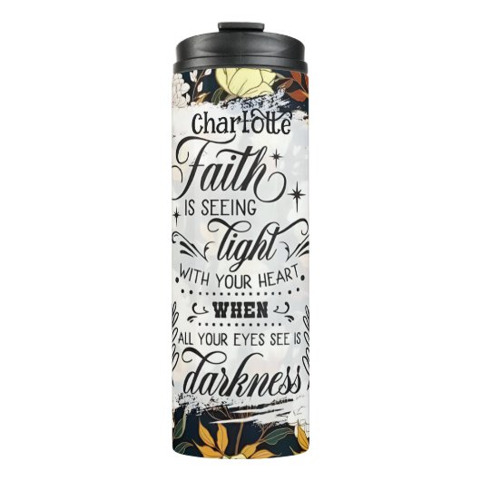 Geloof: Licht, hart, duisternis zien Thermosbeker (Voorkant)