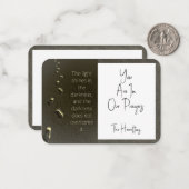 Geloof licht schijnt in duisternis voetafdrukken notitiekaartje (Voorkant / Achterkant in situ)