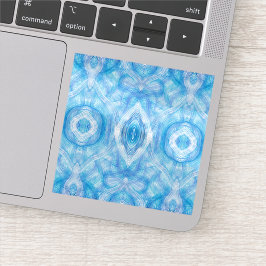 Geloof Lichtblauw Abstracte Aquarel Kunst Sticker