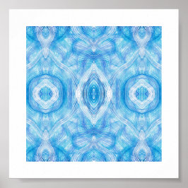 Geloof Lichtblauwe Abstracte Aquarel Kunst Poster