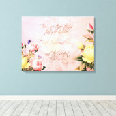 Geloof, Liefde en Hoop Rozen Canvas Afdruk (Insitu (Houten vloer))