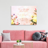 Geloof, Liefde en Hoop Rozen Canvas Afdruk (Insitu (Woonkamer))