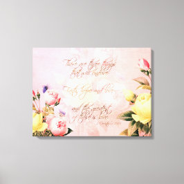 Geloof, Liefde en Hoop Rozen Canvas Afdruk