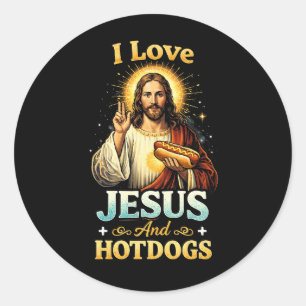 Geloof, Liefde, en Hotdogs Ronde Sticker