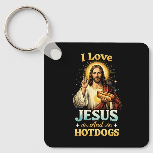 Geloof, Liefde, en Hotdogs Sleutelhanger (Voorkant)