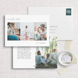 Geloof, Liefde, Familie Minimalistische Multi Foto Feestdagenkaart