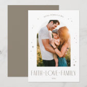 Geloof Liefde Familie Modern Boog Kerstmis Ontwerp Feestdagenkaart (Voorkant / Achterkant)