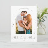 Geloof Liefde Familie Modern Boog Kerstmis Ontwerp Feestdagenkaart (Staand voorkant)