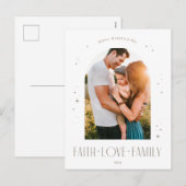 Geloof Liefde Familie Modern Boog Kerstmis Ontwerp Feestdagenkaart (Voorkant / Achterkant)