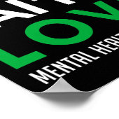 Geloof Liefde Groen Lint Geestelijke Gezondheid Be Poster (Hoek)