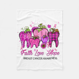 Geloof Liefde Hoop Borstkanker Dental Life Tanden Fleece Deken