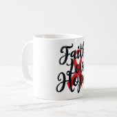 Geloof, Liefde, Hoop Koffiemok (Voorkant links)