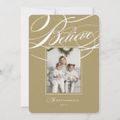 Geloof Lijst Elegant Religieuze kerstfoto Feestdagenkaart (Voorkant)