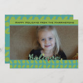 Geloof Limoen en Blue Custom Holiday Photo Card Feestdagenkaart (Voorkant / Achterkant)