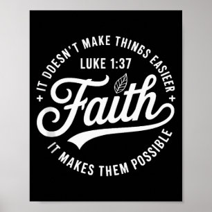 Geloof Lukas 1 37 Bijbelvers Christelijk Religieus Poster