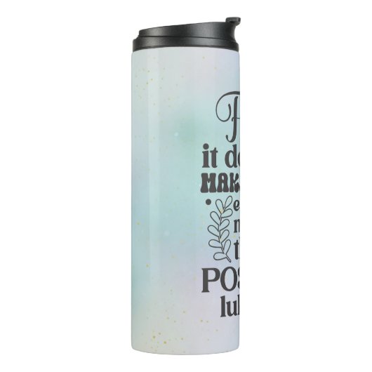 Geloof LUKAS 1:37 Thermosbeker (Gedraaid links)