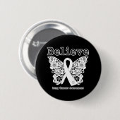 Geloof - Lung Cancer Butterfly Ronde Button 5,7 Cm (Voorkant /achterkant)
