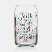 Geloof maakt alles mogelijk blikvorm glas (Links)