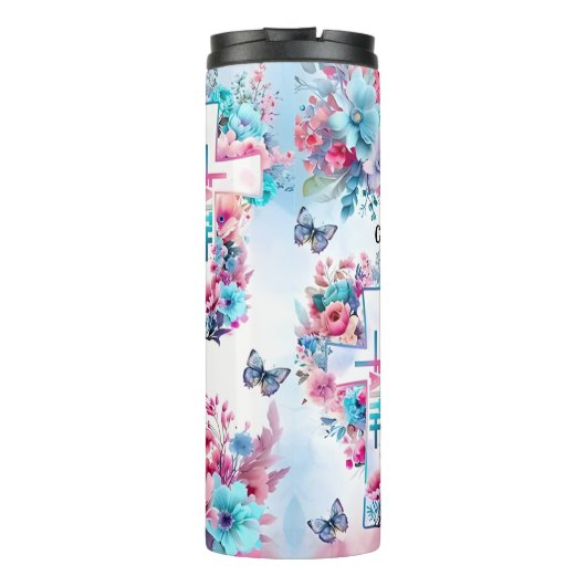 Geloof maakt alles mogelijk thermosbeker (Achterkant)