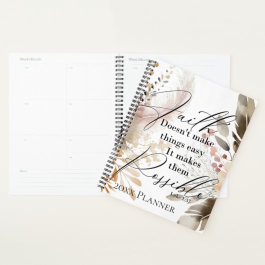 Geloof maakt de dingen niet gemakkelijk planner (Display)