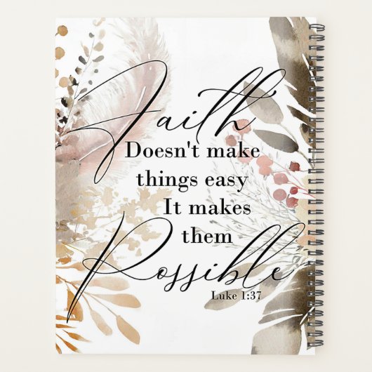 Geloof maakt de dingen niet gemakkelijk planner (Achterkant)