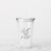 Geloof maakt dingen mogelijk acryl drinkbeker (Voorkant)