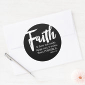 Geloof maakt dingen mogelijk - Lucas 1:37 Ronde Sticker (Envelop)