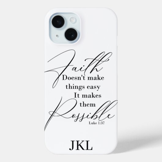 Geloof maakt dingen mogelijk monogram Case-Mate iPhone case (Achterkant)