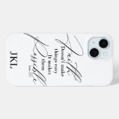 Geloof maakt dingen mogelijk monogram Case-Mate iPhone case (Achterkant (horizontaal))