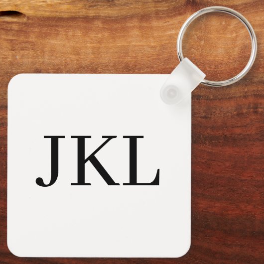 Geloof maakt dingen mogelijk monogram sleutelhanger (Achterkant)