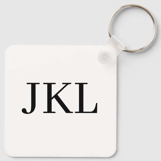 Geloof maakt dingen mogelijk monogram sleutelhanger (Achterkant)