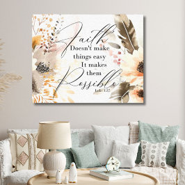 Geloof maakt dingen mogelijk omlijst doek canvas afdruk