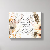 Geloof maakt dingen mogelijk omlijst doek canvas afdruk (Voorkant)
