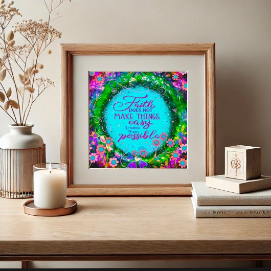 Geloof maakt dingen mogelijk Quote Inspirivity Poster