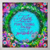 Geloof maakt dingen mogelijk Quote Inspirivity Poster (Voorkant)