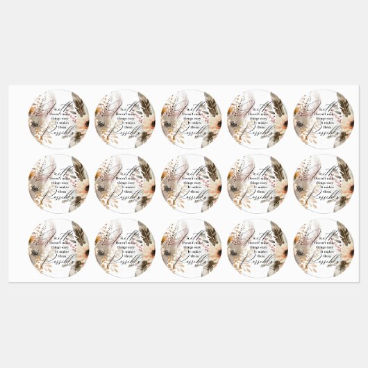 Geloof maakt dingen mogelijk Stickers (Vel)