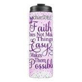 Geloof maakt dingen mogelijk Vlinders Thermosbeker (Voorkant)