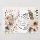 Geloof maakt dingen mogelijk Wenskaarten Bedankkaart (Voorkant)